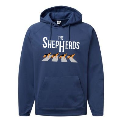 The Shepherds For Ger Shepherd Dog Owners Gift Performance Fleece Hoodie