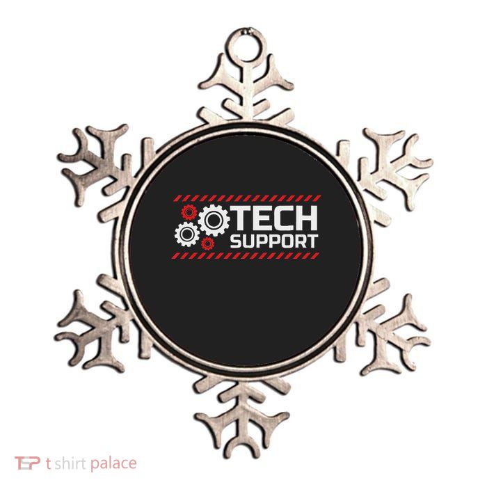 Tech Support Funny Metallic Star Ornament