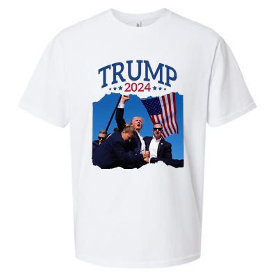 Trump Short Fist Pumped 2024 Pray For Trump NeverS Give Up Sueded Cloud Jersey T-Shirt