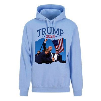 Trump Short Fist Pumped 2024 Pray For Trump NeverS Give Up Unisex Surf Hoodie