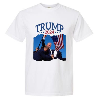 Trump Short Fist Pumped 2024 Pray For Trump NeverS Give Up Garment-Dyed Heavyweight T-Shirt