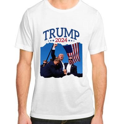 Trump Short Fist Pumped 2024 Pray For Trump NeverS Give Up Adult ChromaSoft Performance T-Shirt