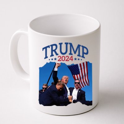 Trump Short Fist Pumped 2024 Pray For Trump NeverS Give Up Coffee Mug