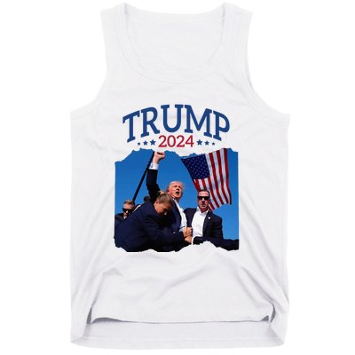 Trump Short Fist Pumped 2024 Pray For Trump NeverS Give Up Tank Top