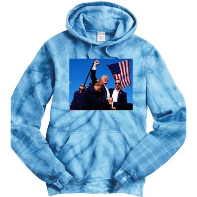 Trump Shot Fist Pump Usa Maga Tie Dye Hoodie