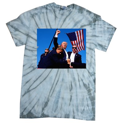 Trump Shot Fist Pump Usa Maga Tie-Dye T-Shirt