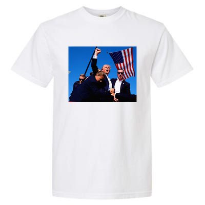 Trump Shot Fist Pump Usa Maga Garment-Dyed Heavyweight T-Shirt