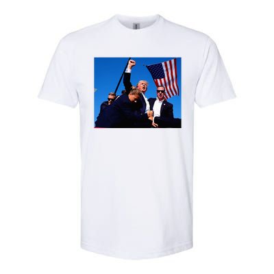 Trump Shot Fist Pump Usa Maga Softstyle CVC T-Shirt