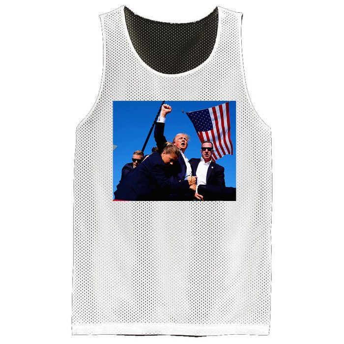 Trump Shot Fist Pump Usa Maga Mesh Reversible Basketball Jersey Tank