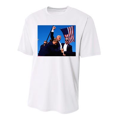 Trump Shot Fist Pump Usa Maga Performance Sprint T-Shirt