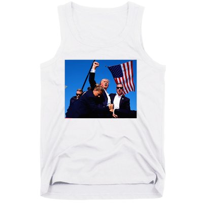 Trump Shot Fist Pump Usa Maga Tank Top