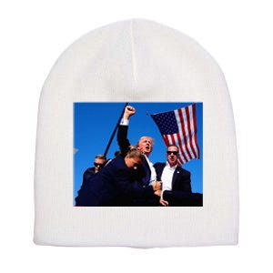 Trump Shot Fist Pump Usa Maga Short Acrylic Beanie