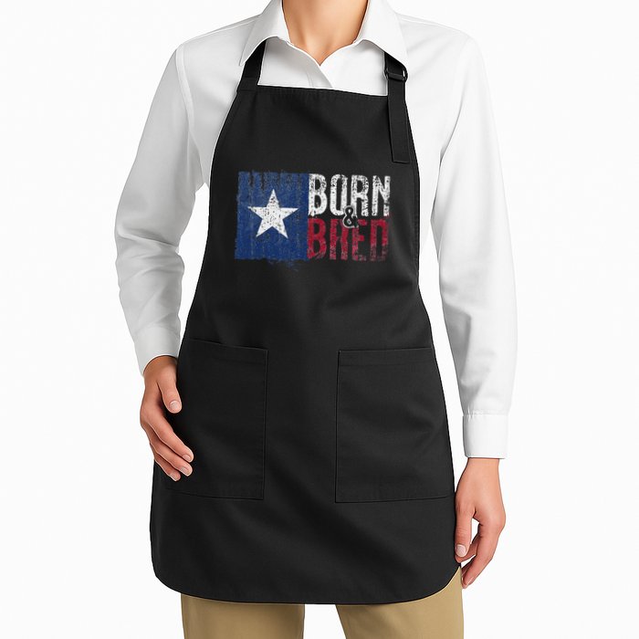 Texas State Flag Pride Born & Bred Native Home Apron
