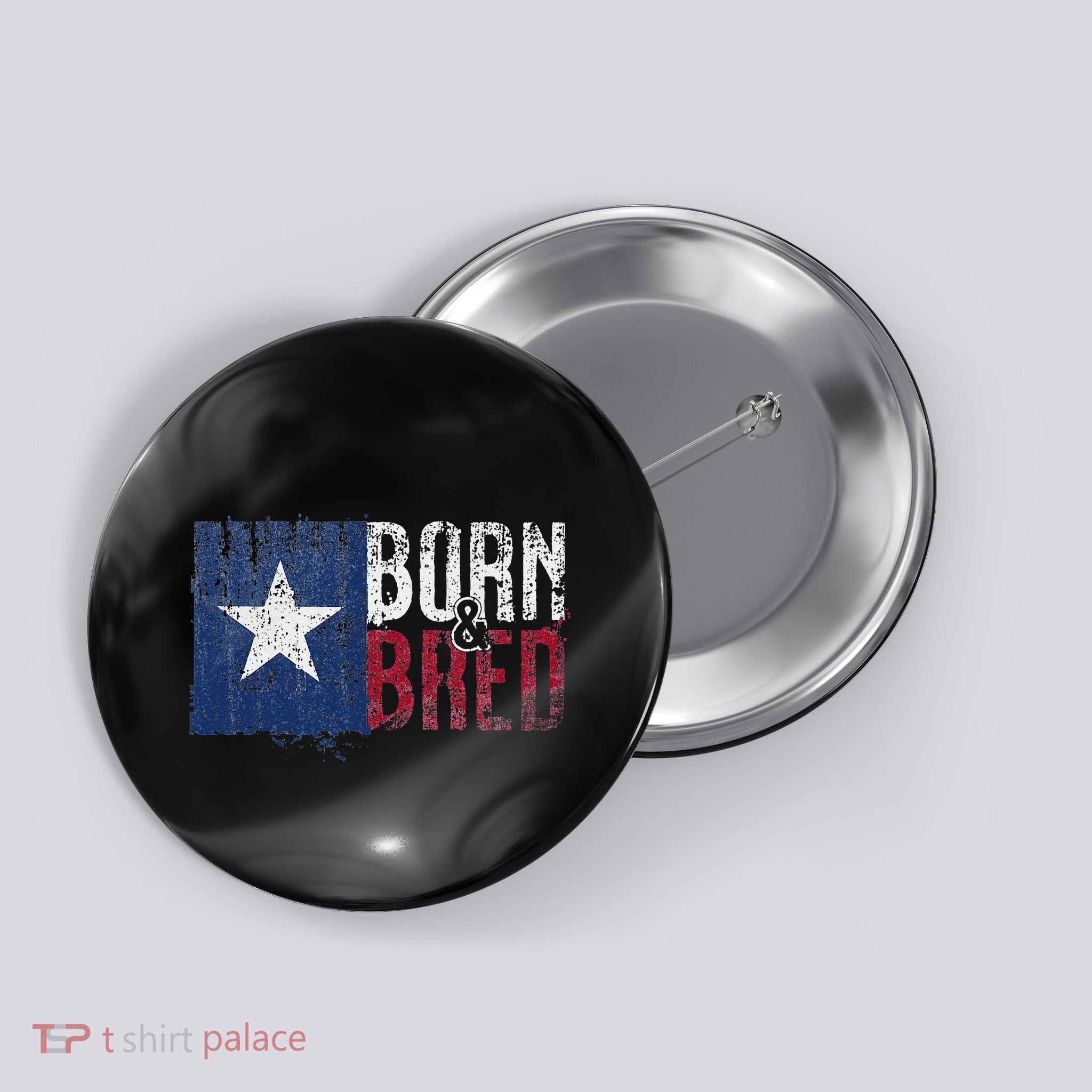 Texas State Flag Pride Born & Bred Native Home Button