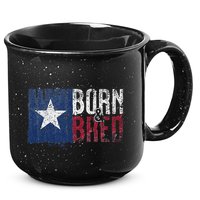 Texas State Flag Pride Born & Bred Native Home 15oz Campfire Ceramic Mug