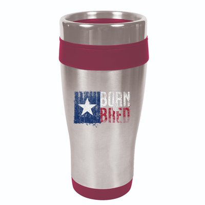 Texas State Flag Pride Born & Bred Native Home 16oz Travel Tumbler