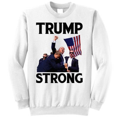 Trump Strong Fist Hand Us Vote Trump 2024 Survives Rally Sweatshirt