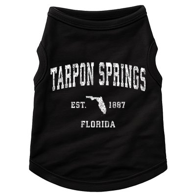 Tarpon Springs Florida Fl Vintage Athletic Sports Design Established Doggie Tank