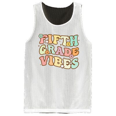 To School Fifth Grade Vibes Student Teacher Women Mesh Reversible Basketball Jersey Tank