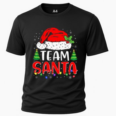 Team Santa Funny Christmas Lights Family Pajamas Matching Performance Shirt