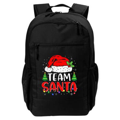 Team Santa Funny Christmas Lights Family Pajamas Matching Backpack