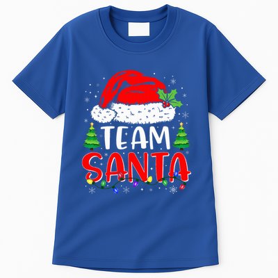 Team Santa Funny Christmas Lights Family Pajamas Matching Tall T-Shirt