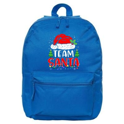 Team Santa Funny Christmas Lights Family Pajamas Matching 16 in Basic Backpack