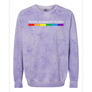 Token Straight Friend Rainbow Colors LGBT Colorblast Crewneck Sweatshirt