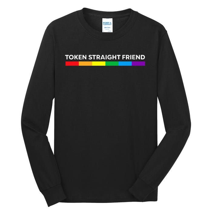 Token Straight Friend Rainbow Colors LGBT Tall Long Sleeve T-Shirt