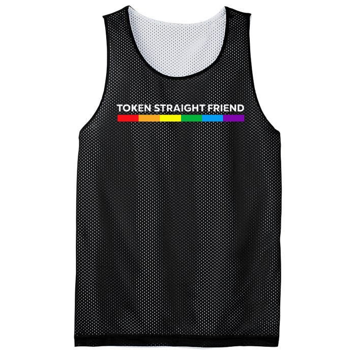 Token Straight Friend Rainbow Colors LGBT Mesh Reversible Basketball Jersey Tank