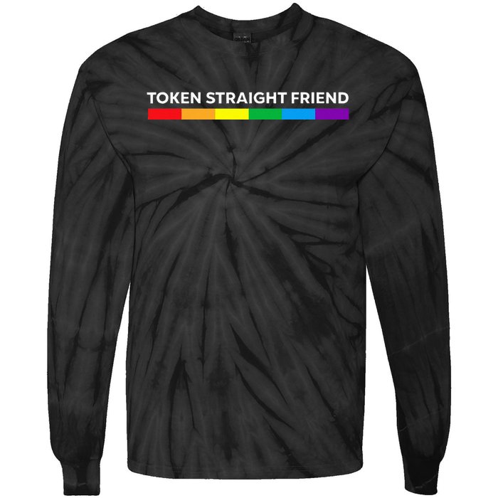 Token Straight Friend Rainbow Colors LGBT Tie-Dye Long Sleeve Shirt