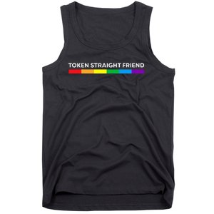 Token Straight Friend Rainbow Colors LGBT Tank Top