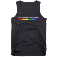 Token Straight Friend Rainbow Colors LGBT Tank Top