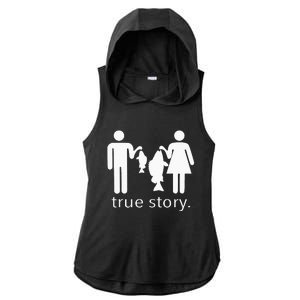 True Story Fishing Ladies PosiCharge Tri-Blend Wicking Draft Hoodie Tank