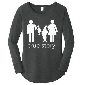 True Story Fishing Women's Perfect Tri Tunic Long Sleeve Shirt