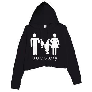 True Story Fishing Crop Fleece Hoodie