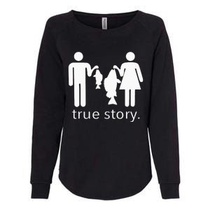 True Story Fishing Womens California Wash Sweatshirt