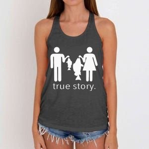 True Story Fishing Women's Knotted Racerback Tank