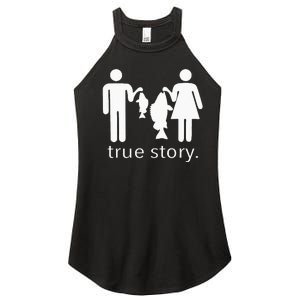 True Story Fishing Women's Perfect Tri Rocker Tank