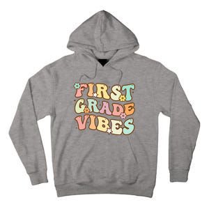 To School First Grade Vibes Retro Teacher Women Tall Hoodie