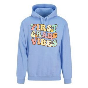 To School First Grade Vibes Retro Teacher Women Unisex Surf Hoodie