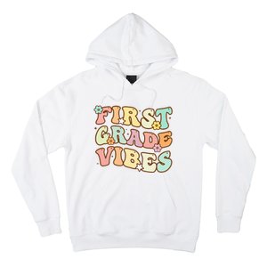 To School First Grade Vibes Retro Teacher Women Hoodie