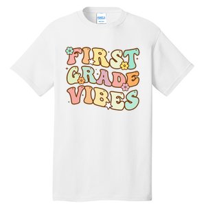 To School First Grade Vibes Retro Teacher Women Tall T-Shirt