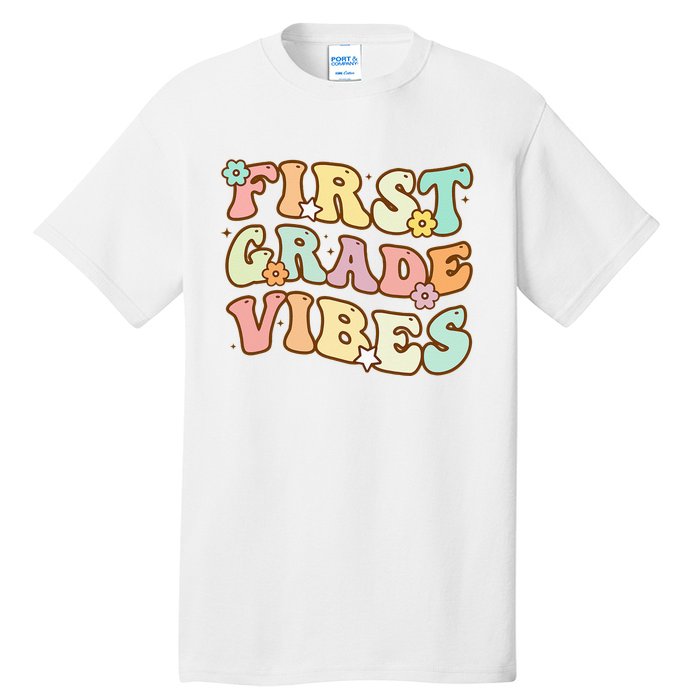 To School First Grade Vibes Retro Teacher Women Tall T-Shirt