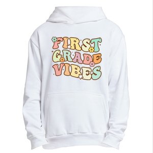 To School First Grade Vibes Retro Teacher Women Urban Pullover Hoodie