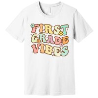 To School First Grade Vibes Retro Teacher Women Premium T-Shirt