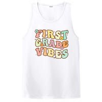 To School First Grade Vibes Retro Teacher Women PosiCharge Competitor Tank