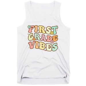 To School First Grade Vibes Retro Teacher Women Tank Top