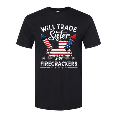 Trade Sister For Firecrackers Funny 4th Of July Softstyle CVC T-Shirt