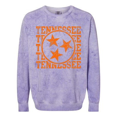 Tennessee State Flag Home Family Colorblast Crewneck Sweatshirt